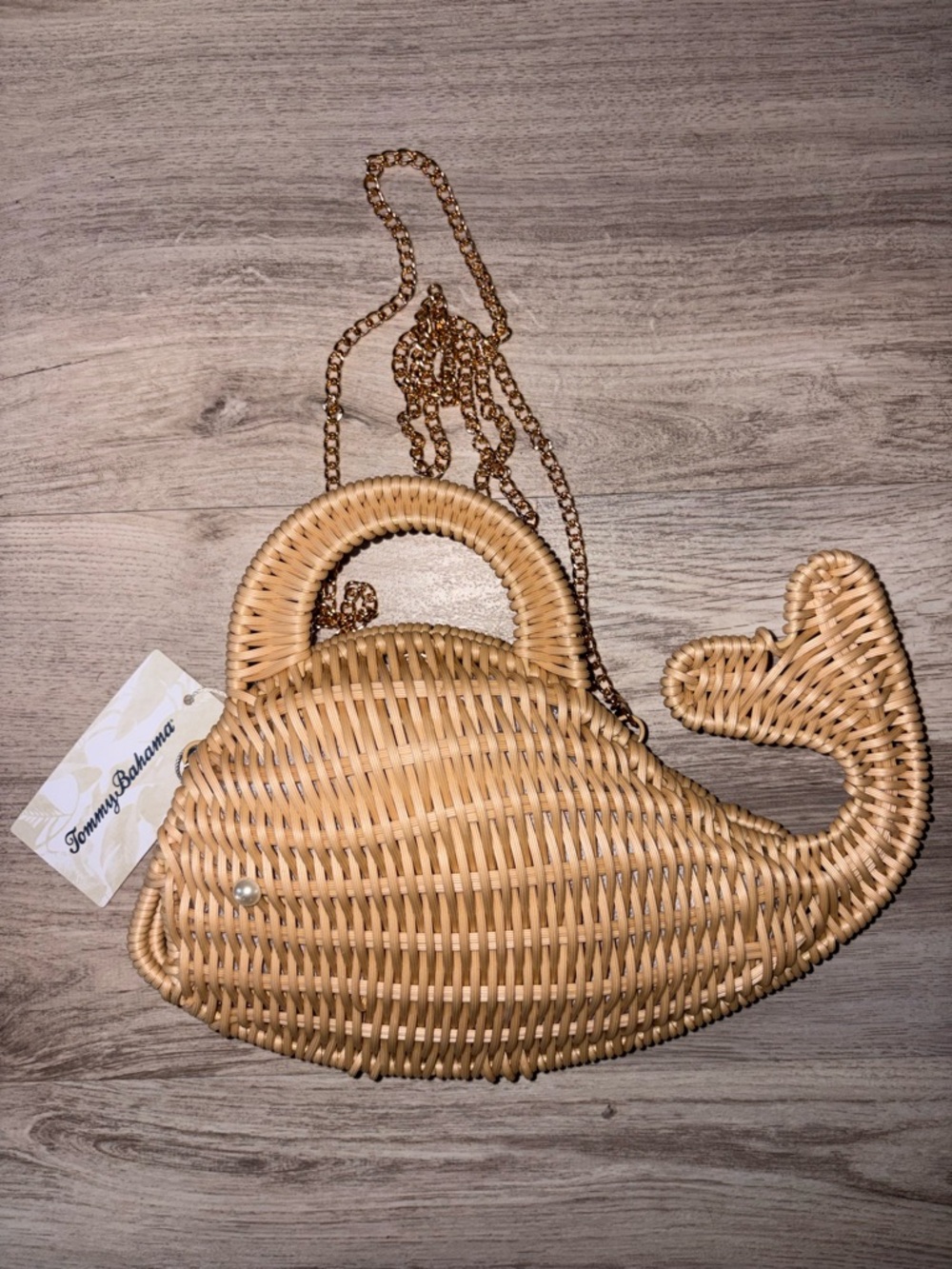 Tommy Bahama Wicker Woven Whale 🐳 Crossbody Purse or Handle Clutch Bag